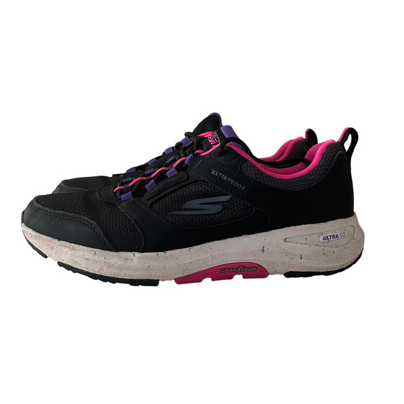Skechers, Women's Size 7.5, Black and pink, Go Walk Ultra Go, Air Cooled - Picture 2 of 16